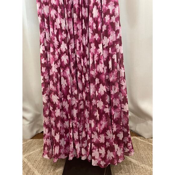 ML Monique Lhuillier Melanie Long-Sleeve V-Neck A-Line Maxi Dress Size 4 NWT - Picture 14 of 16